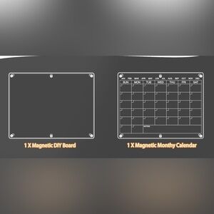 Magnetic acrylic calender and note board